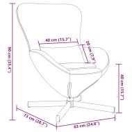 Стол яйце Крем 63 x 73 x 90 см текстил