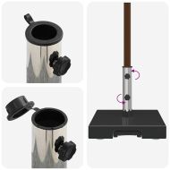 Основа за чадър Черно 41 x 41 x 37 см Гранит