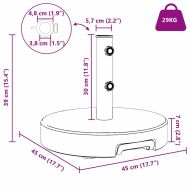 Основа за чадър Черно Ø 45 x 37.5 см Гранит