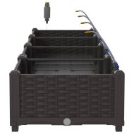 Градинска саксия 4 pcs Кафяво Стомана