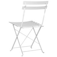 Сгъваем градински стол 2 pcs Бяло 42 x 46 x 82см Метал