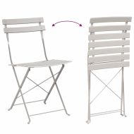 Сгъваем градински стол 2 pcs Бежово 42 x 46 x 82см Метал