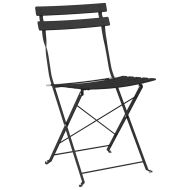 Сгъваем комплект мебели за бистро 3 pcs Антрацит Стомана