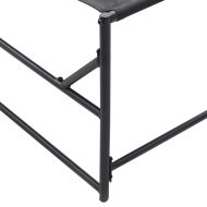 Шезлонг за градина 2 pcs Черно Прахово боядисана стомана