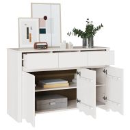 Служебен шкаф с чекмедже Drammen Бяло 114 x 43 x 75,5 см