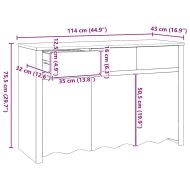 Служебен шкаф с чекмедже Drammen Бяло 114 x 43 x 75,5 см