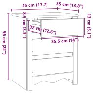 Масичка за кафе с чекмедже Drammen Дъб 45 x 35 x 56 см