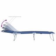 Шезлонг 2 pcs Синьо 58 x 188 x 77см Полиестер