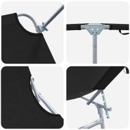 Шезлонг 2 pcs Черно 58 x 188 x 77см Полиестер