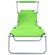 Шезлонг 2 pcs Зелен 58 x 188 x 77см Полиестер