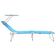 Шезлонг 2 pcs Ярко син 58 x 188 x 77см Полиестер