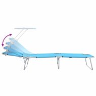 Шезлонг 2 pcs Ярко син 58 x 188 x 77см Полиестер