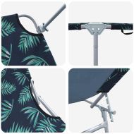 Шезлонг 2 pcs Зелен 58 x 188 x 77см Полиестер