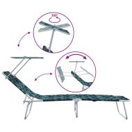 Шезлонг 2 pcs Зелен 58 x 188 x 77см Полиестер