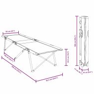 Сгъваемо къмпинг легло 2 pcs Синьо 194 x 62,5 x 42,5 см
