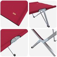 Сгъваемо къмпинг легло 2 pcs Червено 194 x 62,5 x 42,5 см