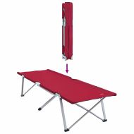 Сгъваемо къмпинг легло 2 pcs Червено 194 x 62,5 x 42,5 см