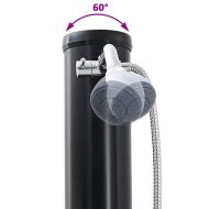 Душ на слънчева енергия за открито Черно 217 см PVC и алуминий