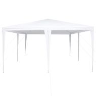 Парти шатър Бяло 400 x 400 x 266 см Полиетилен и стомана