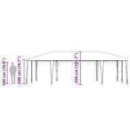 Парти шатър Антрацит 800 x 400 x 266 см Полиетилен и стомана