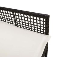 Градински стол 2 pcs Черно 55 x 53 x 85 см полиратан