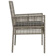 Градински стол 2 pcs Сив 55 x 53 x 85 см полиратан