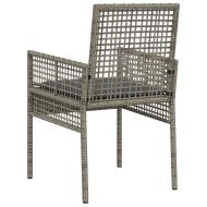 Градински стол 2 pcs Сив 55 x 53 x 85 см полиратан