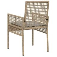 Градински стол 2 pcs Бежово 55 x 53 x 85 см полиратан
