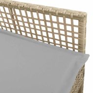 Градински стол 2 pcs Бежово 55 x 53 x 85 см полиратан