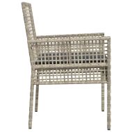 Градински стол 2 pcs Светлосиво 55 x 53 x 85 см полиратан