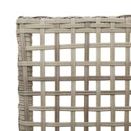 Градински стол 2 pcs Светлосиво 55 x 53 x 85 см полиратан