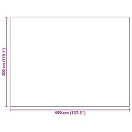 Външен килим ARAKIL Зелен и бял 400 × 300 cm 50% Полипропилен