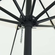 Градински парасол Пясък 394 x 394 x 248 см Полиестер и стомана