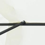 Градински парасол Пясък 394 x 394 x 248 см Полиестер и стомана