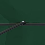 Градински парасол Зелен 394 x 394 x 248 см Полиестер и стомана