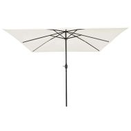 Градински парасол Пясък 295 x 295 x 245 см Полиестер и стомана