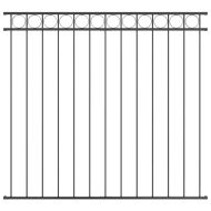 Елемент на оградата Сив 170 x 120 см Стомана