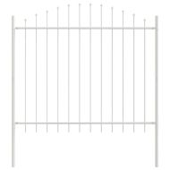 Градска ограда Бяло 170 x 190 см Прахово боядисана стомана