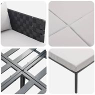 Шезлонг Антрацит 153 x 115 x 69.5 см Прахово боядисана стомана