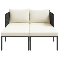 Шезлонг Антрацит 153 x 115 x 69.5 см Прахово боядисана стомана
