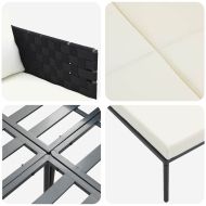 Шезлонг Антрацит 153 x 115 x 69.5 см Прахово боядисана стомана