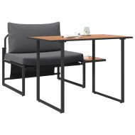 Външно стоманено столче 2 pcs Антрацит Стомана