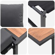 Външно стоманено столче 2 pcs Антрацит Стомана