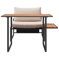 Външно стоманено столче 2 pcs Таупе Стомана