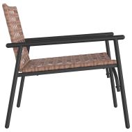 Градински стол 2 pcs Кафяво 78 x 55,5 x 75,5 см полиратан