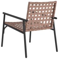 Градински стол 2 pcs Кафяво 78 x 55,5 x 75,5 см полиратан
