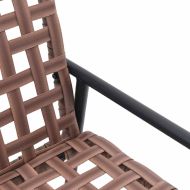Градински стол 2 pcs Кафяво 78 x 55,5 x 75,5 см полиратан
