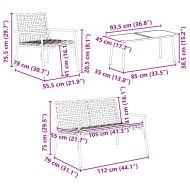 Комплект за хранене в градината 4 pcs Кафяво полиратан