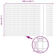 Европейска ограда Зелен 1,4 x 10 m Желязо с PVC покритие