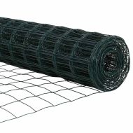 Европейска ограда 0,8 x 25 m Желязо с PVC покритие Зелено